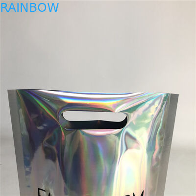 Bukti Bau Stand Up Zipper Hologram Kit Kosmetik Warna-warni Tas Kemasan Kecantikan