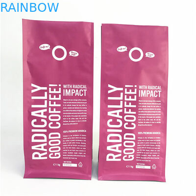 Aluminium Foil VMPET BPA free Side Gusset Bags 400ml Dengan Valve