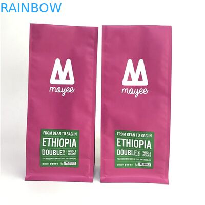 Aluminium Foil VMPET BPA free Side Gusset Bags 400ml Dengan Valve