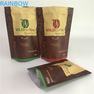 Sampel Digital Printing Tersedia Tas Matte Aluminium Foil Tas Disesuaikan Untuk Kemasan Kopi