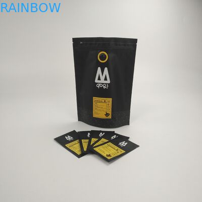 Stand Up 500g 1000g Food Grade Brown Matt Coffee Bag Kemasan Ramah Lingkungan Coffee Bean Bag Dengan Valve