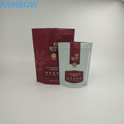 Stand Up Zipper Matt Food Grade Packing Coffee Bag Kemasan Biodegradable Coffee Bags Dengan Logo Disesuaikan