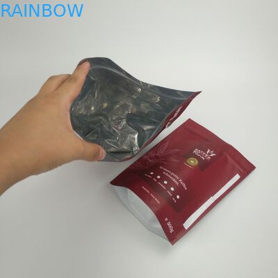 Stand Up Food Grade Packaging Coffee Bag Biodegradable Compostable 250g Coffee Bean Packaging Bags Dengan Valve