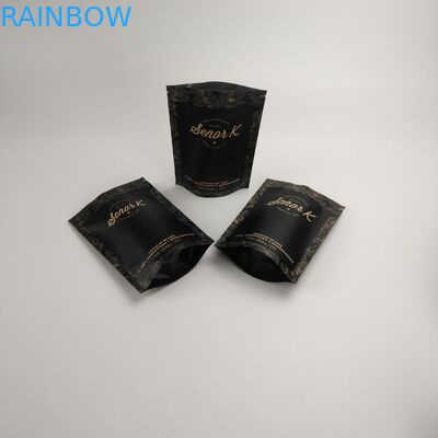 Disesuaikan Stand Up Brown Kraft Paper Coffee Packaging Bags Coffee Bean Coffee Tea Packaging Pouch