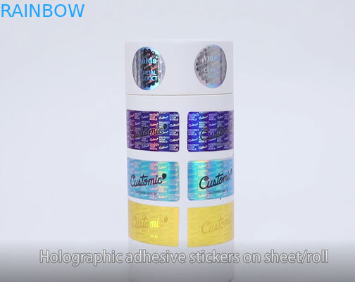 Label Perekat Stiker Hias 60mik Holografik UV CYMK