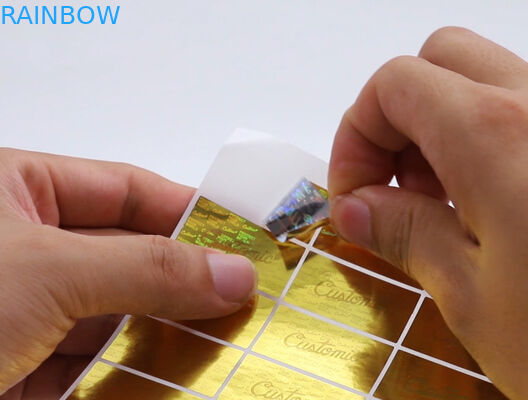 Label Perekat Stiker Hias 60mik Holografik UV CYMK