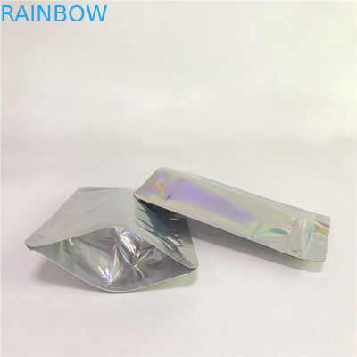 Digital Printing Clear Front dan Holographic Back Holographic Bags untuk Kemasan Kosmetik