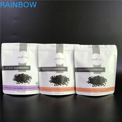 Tas Aluminium Foil Pouch Disesuaikan dengan Logo Mylar Bags dengan Zipper