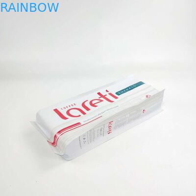 Tas Gusset Sisi Film Matt yang Dapat Ditutup Kembali Kustom Dengan Katup Aluminium Foil Untuk Kantong Kemasan Biji Kopi