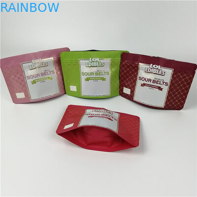 Sour belt metallic color print Aluminium Foil Bags Untuk Produk Spices Powder Weed Herb Cbd