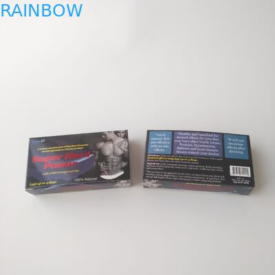 Kotak Kemasan Pil Perawatan Kesehatan Kertas Kartu Putih Kustom