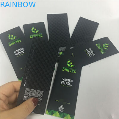 Digital Printing Preroll Glossy Packaging Mylar Bags Disesuaikan Aluminium Foil Bukti Bau Ziplock Cigar Joint Packaging