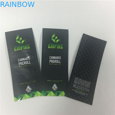 Digital Printing Preroll Glossy Packaging Mylar Bags Disesuaikan Aluminium Foil Bukti Bau Ziplock Cigar Joint Packaging