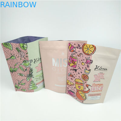 Custom Print Food Grade Stand Up Ziplock Pouches Bath Salt Packaging Bag Dengan Ritsleting