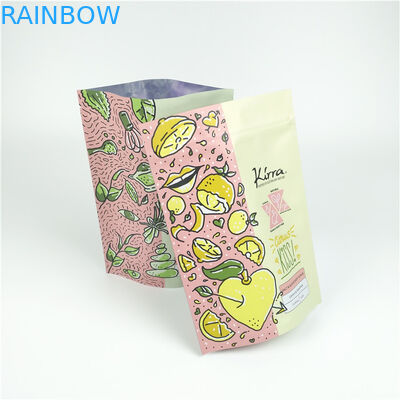 Custom Print Food Grade Stand Up Ziplock Pouches Bath Salt Packaging Bag Dengan Ritsleting