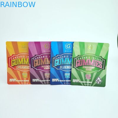 Digital Printing Tiga Sisi Kantong Tertutup Tas Datar Disesuaikan dengan Ritsleting