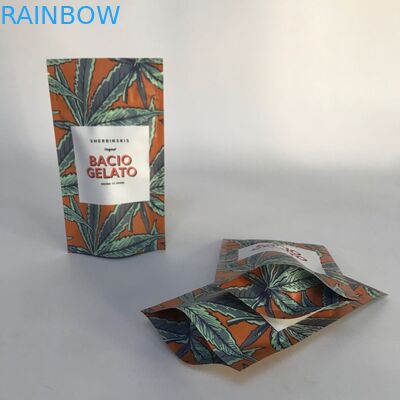 Kustom Diterima Aluminium Foil Matte Berdiri Tas Kemasan Cannabsis