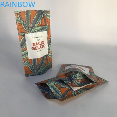 Kustom Diterima Aluminium Foil Matte Berdiri Tas Kemasan Cannabsis