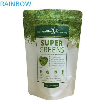 Kantong Teh Kemasan Ritsleting Panas Segel Plastik Kustom Aluminium Foil Kantong Teh Kosong