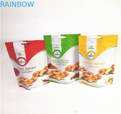 Matte Aluminium Foil Kustom Diterima Kantong Berdiri dengan Ritsleting