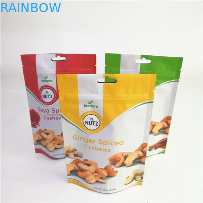 Matte Aluminium Foil Kustom Diterima Kantong Berdiri dengan Ritsleting