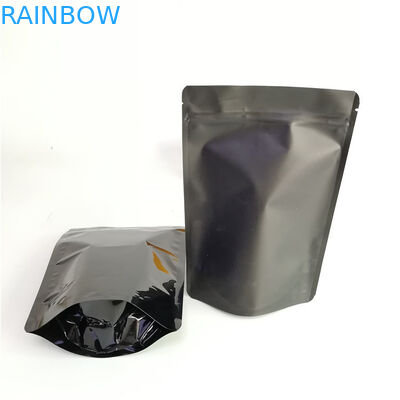 Matte atau Glossy Aluminium Foil Custom Diterima Stand up Pouch dengan Zipper