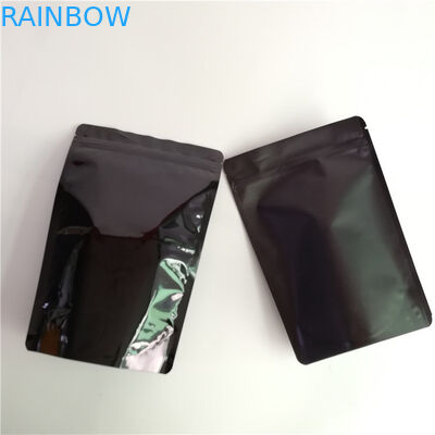 Matte atau Glossy Aluminium Foil Custom Diterima Stand up Pouch dengan Zipper