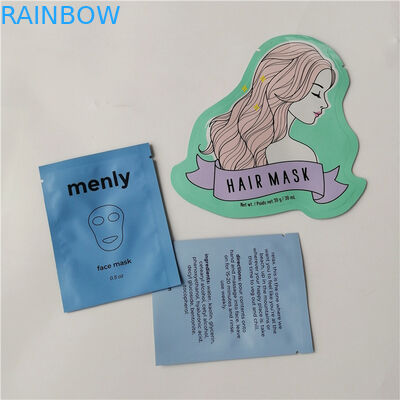 Tas kemasan kosmtik biru matte sachet foil datar yang disesuaikan