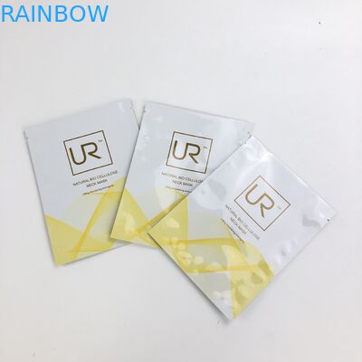 Sampel gratis tas datar segel 3 sisi berkualitas tinggi dengan kantong aluminium foil takik air mata