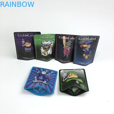 100micron VMPET Smell Proof Cookies Bag 3.5g 7g 14g Cannabies Mylar