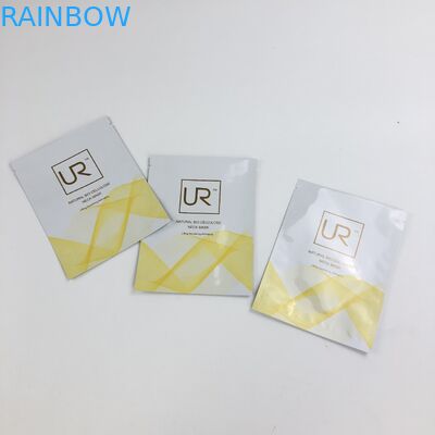 Custom Resealable tiga sisi flat mylar Frosted Plastic Ziplock lotion cream sachet Bag