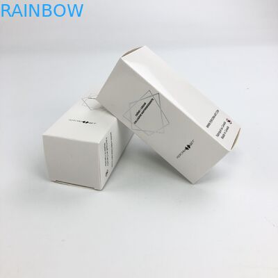 Grosir Kustom Hot Stamping Matt Film Dengan 350g Karton Putih Untuk Makanan Sampel Kosmetik Kemasan Kotak Kertas Bulu Mata