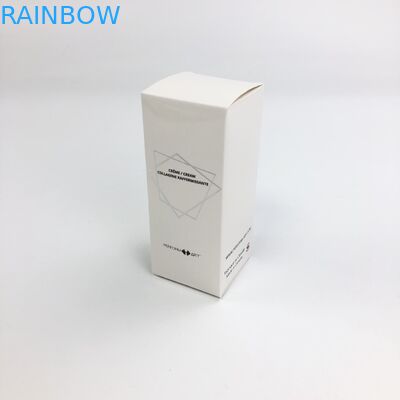 Grosir Kustom Hot Stamping Matt Film Dengan 350g Karton Putih Untuk Makanan Sampel Kosmetik Kemasan Kotak Kertas Bulu Mata