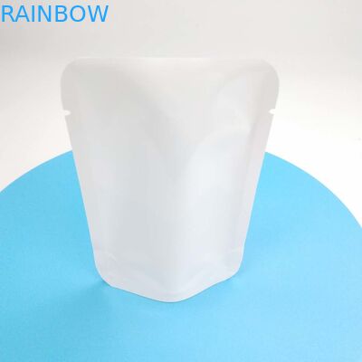 Segel Panas yang Dapat Ditutup Ulang Kustom NO Ritsleting Doypack Kantong Penutup Kembali Stand Up Pouch Flower Seed White PE NY Material Packaging Bag