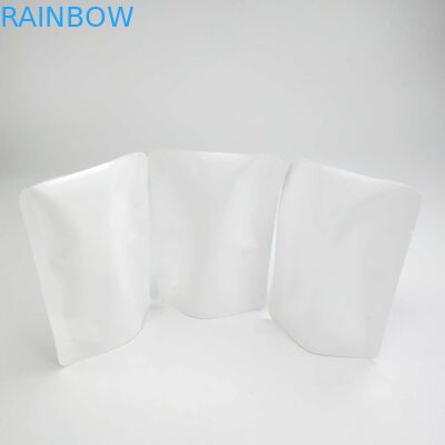 Segel Panas yang Dapat Ditutup Ulang Kustom NO Ritsleting Doypack Kantong Penutup Kembali Stand Up Pouch Flower Seed White PE NY Material Packaging Bag