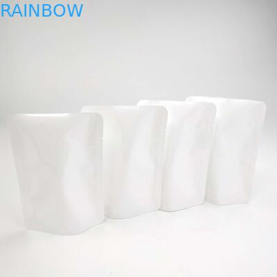 Segel Panas yang Dapat Ditutup Ulang Kustom NO Ritsleting Doypack Kantong Penutup Kembali Stand Up Pouch Flower Seed White PE NY Material Packaging Bag