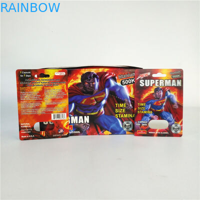 Kemasan Kartu Blister Cetak Kustom Kartu 3D Black Panther untuk Kapsul dengan Kotak