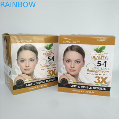 Kemasan Krim Wajah Karton Cetak Kustom Kotak Kertas Perawatan Kulit Kosmetik Untuk Deterjen Binatu