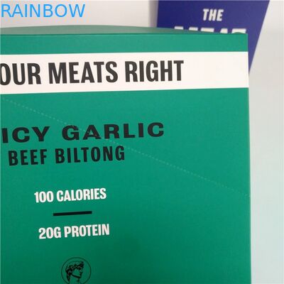 Kotak Kertas Karton Dendeng Daging Sapi Cetak Kustom Kecil Kotak Kertas Kraft Untuk Kotak Display Bar Energi Makanan Ringan