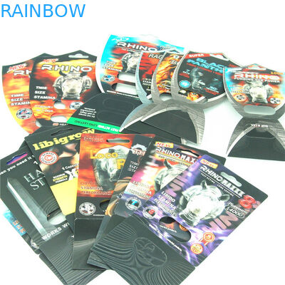 Grosir Male Enhancement Pills Packing Boxes Rhino 69 3d Packaging Cards Efek Rhinopill Capsule Blister Packaging Ca