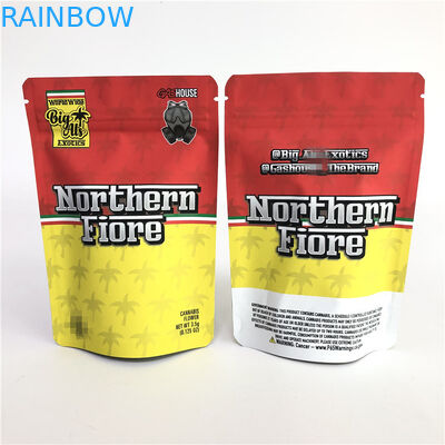 Gummy Mylar PE CMYK 180mic Herbal Stand Up Bag Cetak Offset