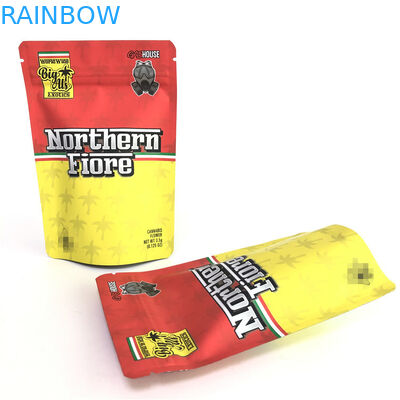 Gummy Mylar PE CMYK 180mic Herbal Stand Up Bag Cetak Offset