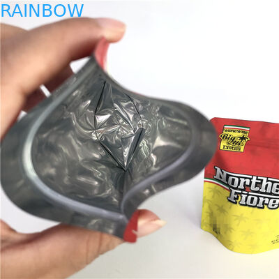 Gummy Mylar PE CMYK 180mic Herbal Stand Up Bag Cetak Offset