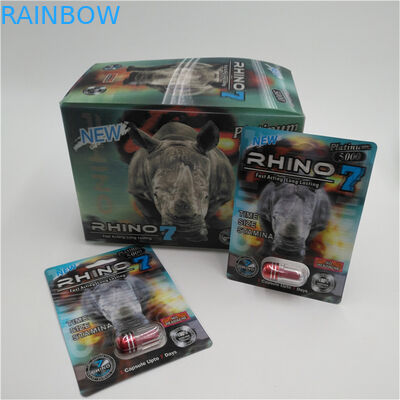 Kartu Rhino Sex PillPackaging 3D Card Hot Sale 30000 Rhino Sexual Pill Box Baru Tersedia