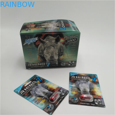 Kartu Rhino Sex PillPackaging 3D Card Hot Sale 30000 Rhino Sexual Pill Box Baru Tersedia
