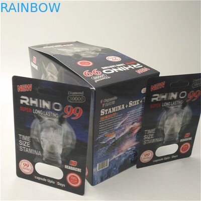 Kemasan Kartu Blister Kapsul 3d Rhino 99 9000