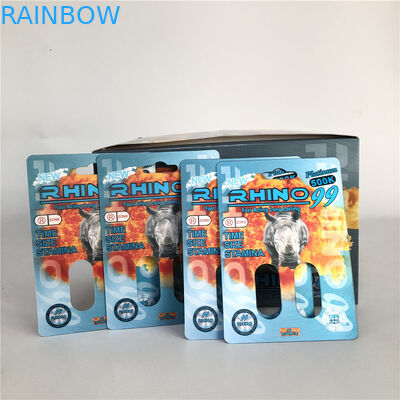 Rhino 99 500k Kartu Badak 3D Lubang Ganda Untuk Pil Peningkatan Pria