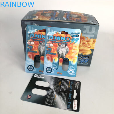 Rhino 99 500k Kartu Badak 3D Lubang Ganda Untuk Pil Peningkatan Pria