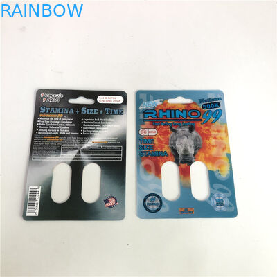 Rhino 99 500k Kartu Badak 3D Lubang Ganda Untuk Pil Peningkatan Pria