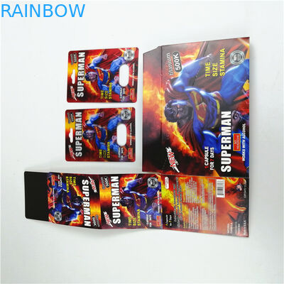 350g Karton Gravnre Printing Kemasan Kartu Blister Untuk Pil Seks